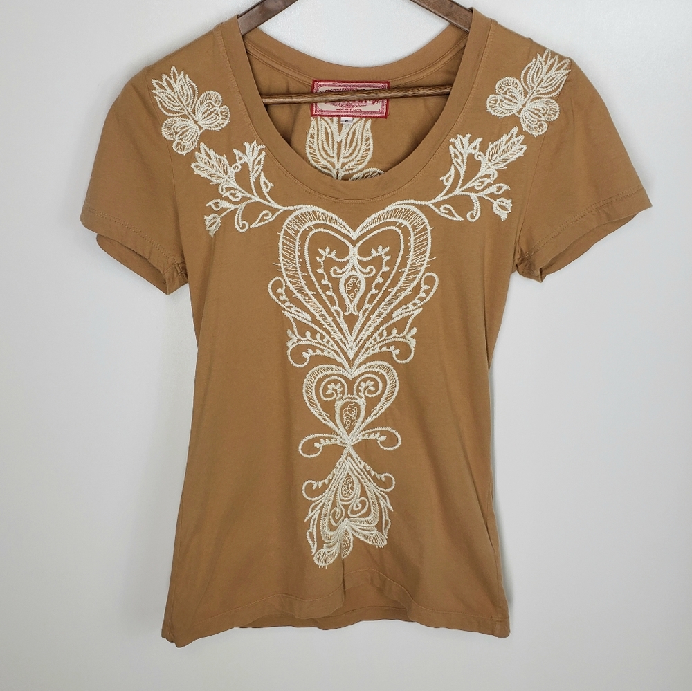 Johnny Was LA Embroidered Tee